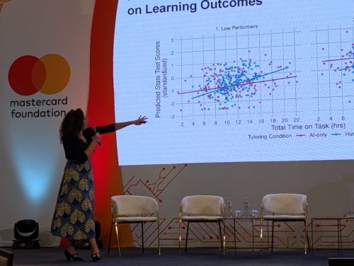 Amy Ogan shares statistics about AI.